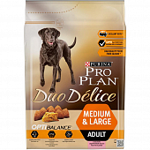 Сухой Корм Pro Plan Duo Délice для взрослых собак средних и крупных пород с лососем и рисом