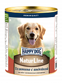 Консервы Happy Dog Natur Line для собак с телятиной и индейкой 970г