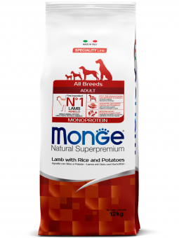 Корм Monge Speciality Line Lamb Adult для собак всех пород гипоаллергенный с ягненком
