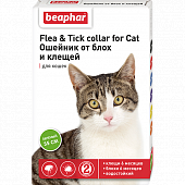 Ошейник Beaphar Flea & Tick collar for Cat от блох и клещей для кошек зелёный