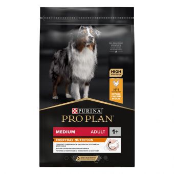 Сухой корм PRO PLAN® для взрослых собак средних пород, с высоким содержанием курицы
