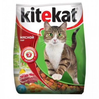 Корм Kitekat для кошек "Мясной пир"