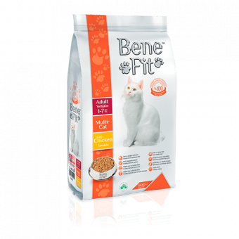 Корм BeneFit Adult Multi-Cat with Chicken для кошек для защиты здоровья с курицей