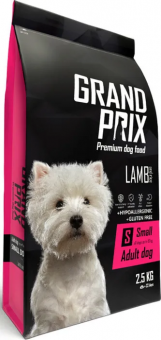 Корм Grand Prix Small Adult для взрослых собак мелких и мини пород с ягнёнком