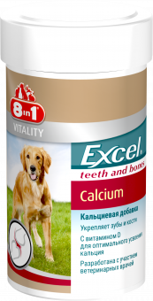Витамины 8in1 Excel Calcium кальций для собак