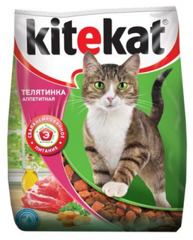Корм Kitekat для кошек "Телятинка аппетитная"
