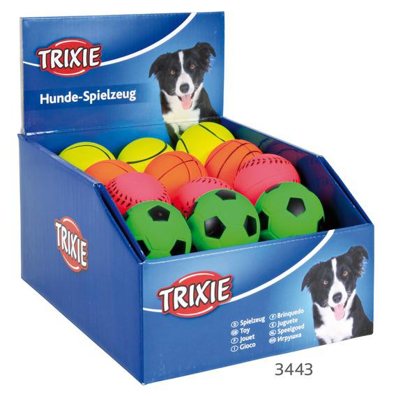 Игрушка Trixie "Ворсо-резиновый мяч" для собак (6 см)