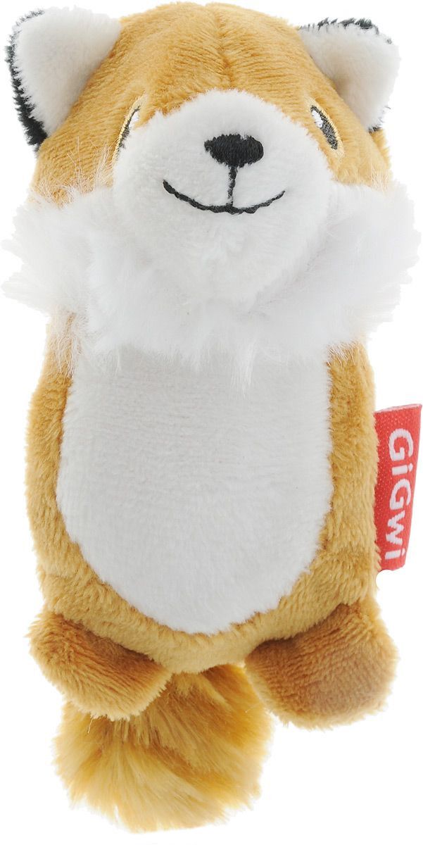 Игрушка Gigwi Лисичка с двумя пищалками (9 см)