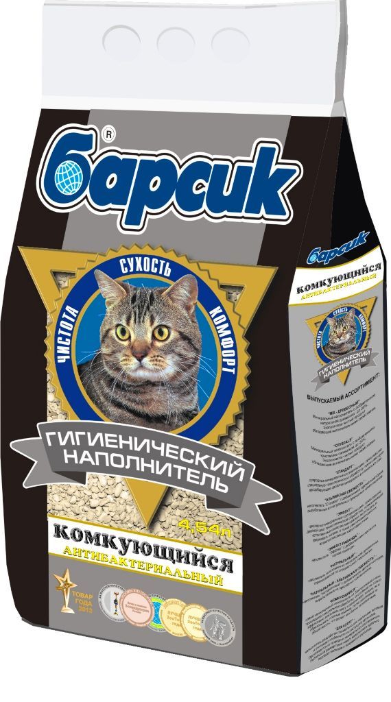 Барсик. Комкующийся наполнитель для кошачьего туалета – купить в Москве,  цены | Интернет-магазин Динозаврик