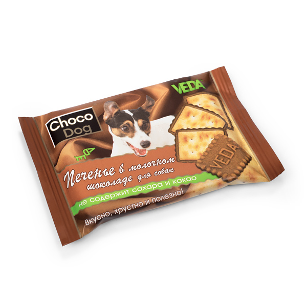 Лакомство VEDA Choco Dog печенье для собак в молочном шоколаде