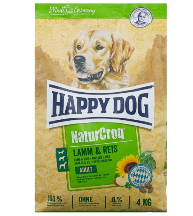 Корм Happy Dog NaturCroq Adult Lamb and Rice для взрослых собак всех пород с ягненком и рисом