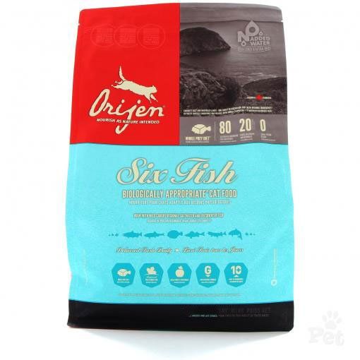 Корм Orijen Cat 6 Fresh Fish для кошек 6 видов рыбы