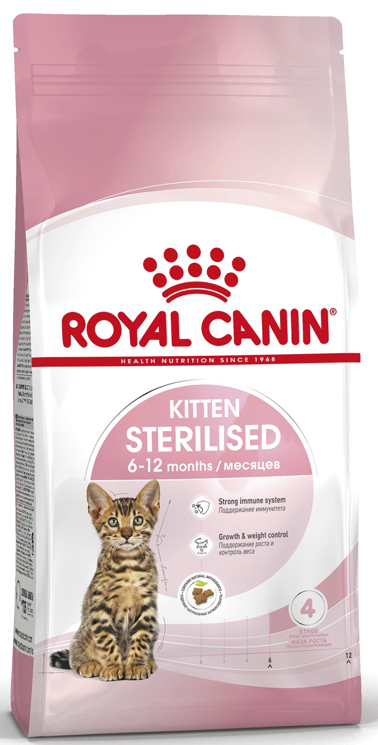 Корм Royal Canin Kitten Sterilised для стерилизованных котят до 12 месяцев 