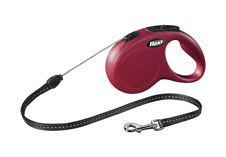 Рулетка-трос Flexi New Classic Small Red 5 метров для собак до 12 кг