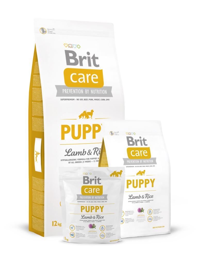 Корм Brit Care Puppy All Breed Lamb&Rice для щенков до 25 кг с ягненком и рисом