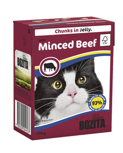 Консервы Bozita in Jelly with Minced Beef для кошек кусочки в желе c рубленой говядиной