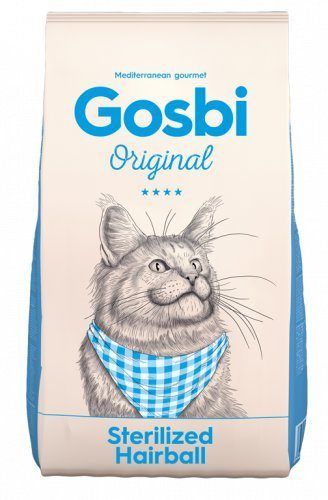 Корм Gosbi Original Cat Sterilized Hairball для кастрированных кошек выведение шерсти из желудка