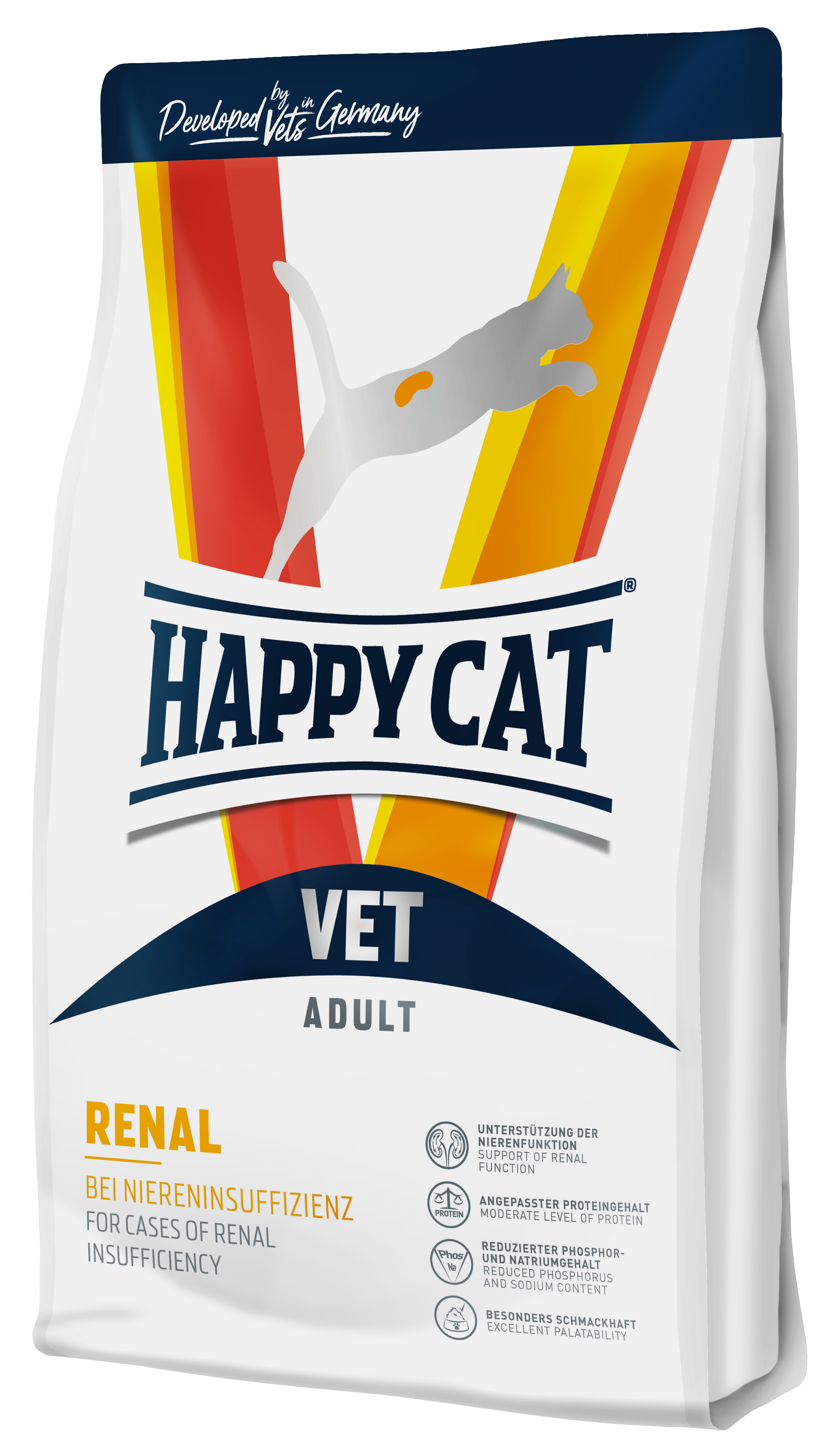Корм Happy Cat Vet Renal для кошек. Ветеринарная диета при почечной недостаточности