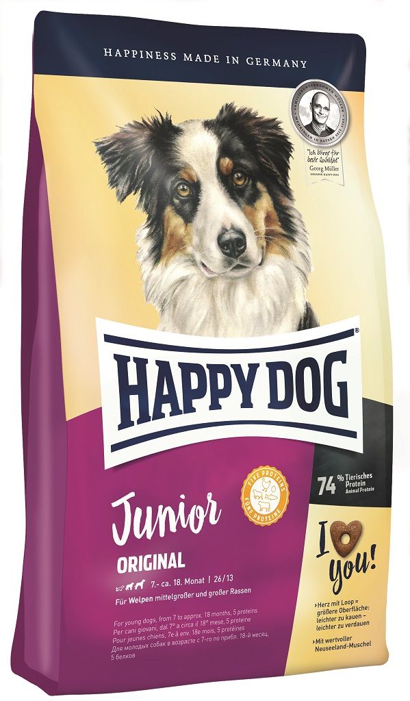 Корм Happy Dog Junior Original для щенков всех пород с 7 месяцев
