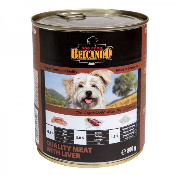 Консервы Belcando Quality Meat&Liver для собак с мясом и печенью