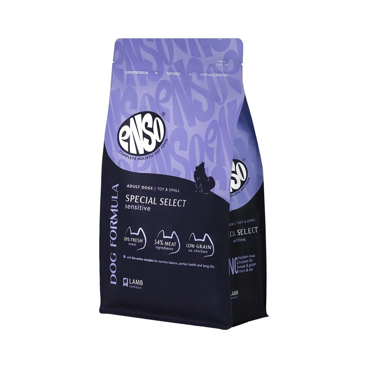 Сухой корм ENSO Dog formula Special select для собак мелких и миниатюрных пород, ягнёнок и томат