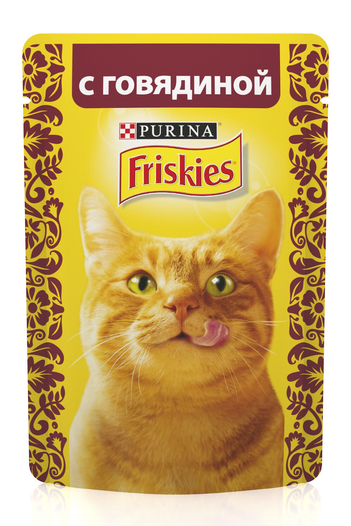 Паучи Friskies для кошек с говядиной в подливе