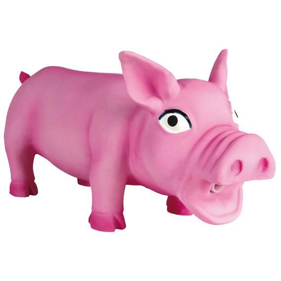 Игрушка из латекса Trixie "Свинка хрюкающая" для собак (23 см)
