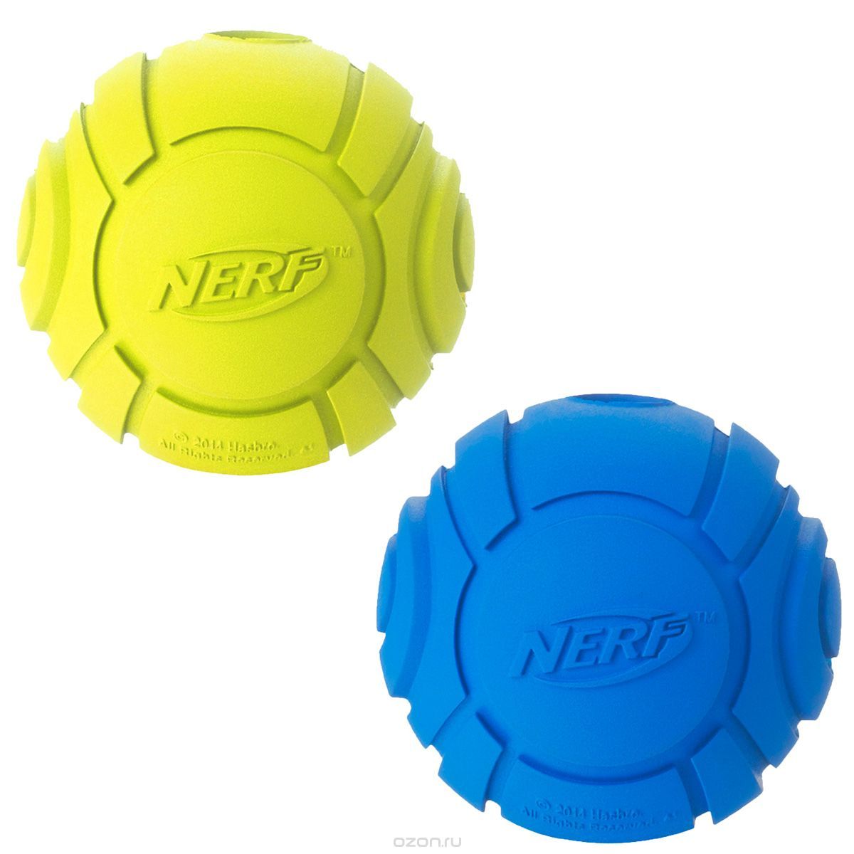 Игрушка для собак NERF. Мяч рифленый (6 см, 2 шт)
