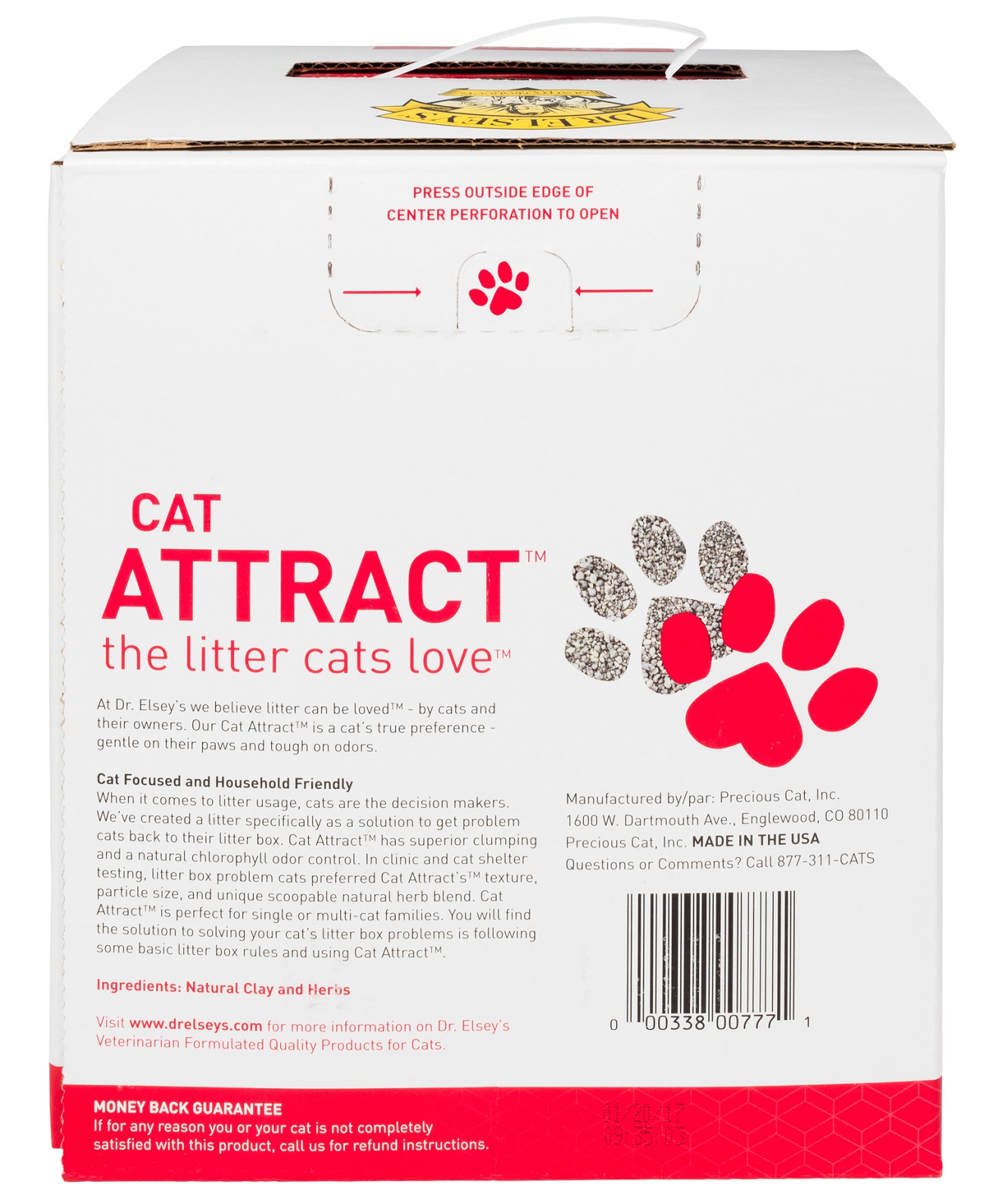 Комкующийся наполнитель Dr. Elsey’s Cat Attract для кошачьего туалета. Приучение к лотку