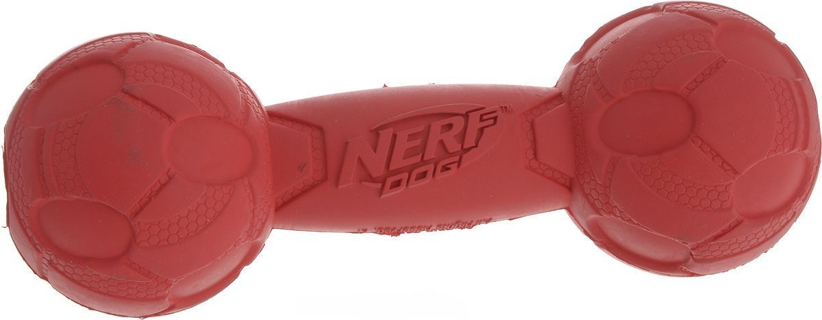 Игрушка для собак NERF. Гантель с пищалкой (17,5 см)
