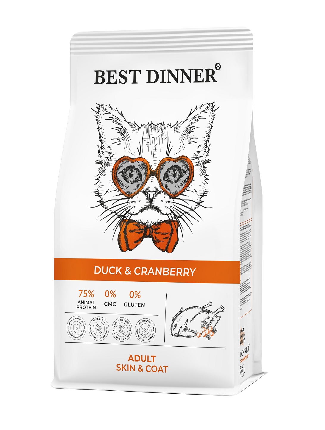 Корм Best Dinner Adult Cat Duck & Cranberry для взрослых кошек с уткой и клюквой