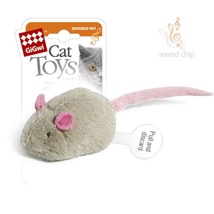 Игрушка Gigwi для кошек Мышка с электронным чипом (6 см)