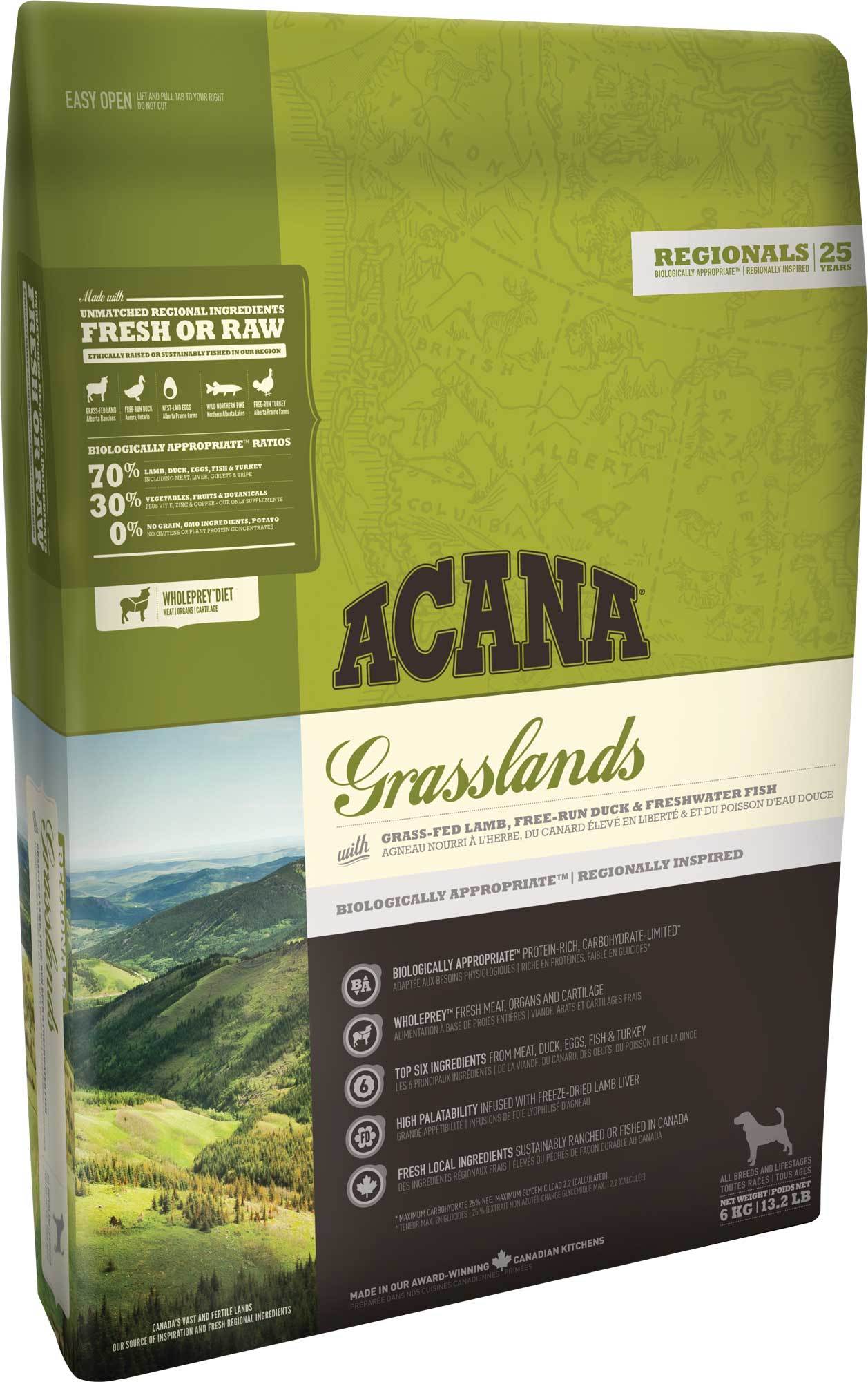 Корм Acana Regionals Grasslands For Dog для собак всех пород с ягненком
