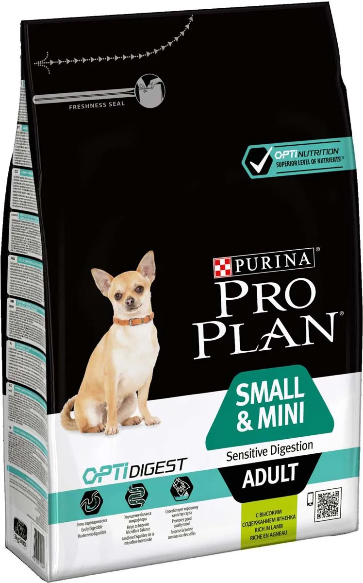 Корм Pro Plan Optidigest для собак мелких и карликовых пород с чувствительным пищеварением ягненок