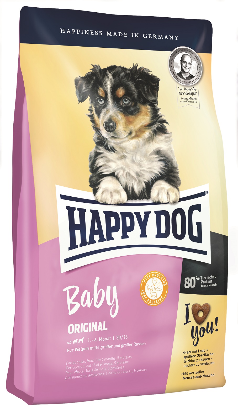 Корм Happy Dog Baby Original для щенков всех пород до 6 месяцев