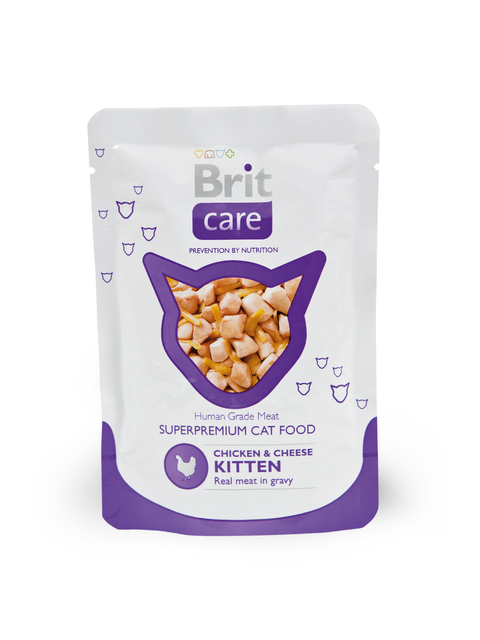 Паучи Brit Care Chicken&Cheese Kitten для котят с курицей и сыром