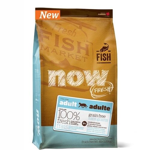 Корм NOW Fresh Grain Free Fish Recipe 30/19 беззерновой для кошек с форелью и лососем чувств.пищ.