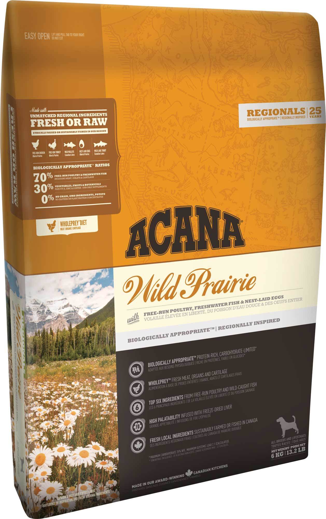 Корм Acana Regionals Wild Prairie For Dog для собак всех пород с цыпленком и индейкой