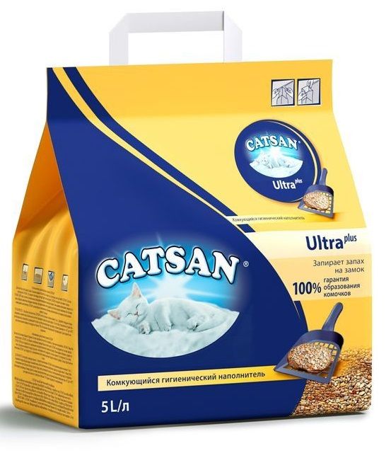 Комкующийся наполнитель Catsan Ultra plus для кошачьего туалета