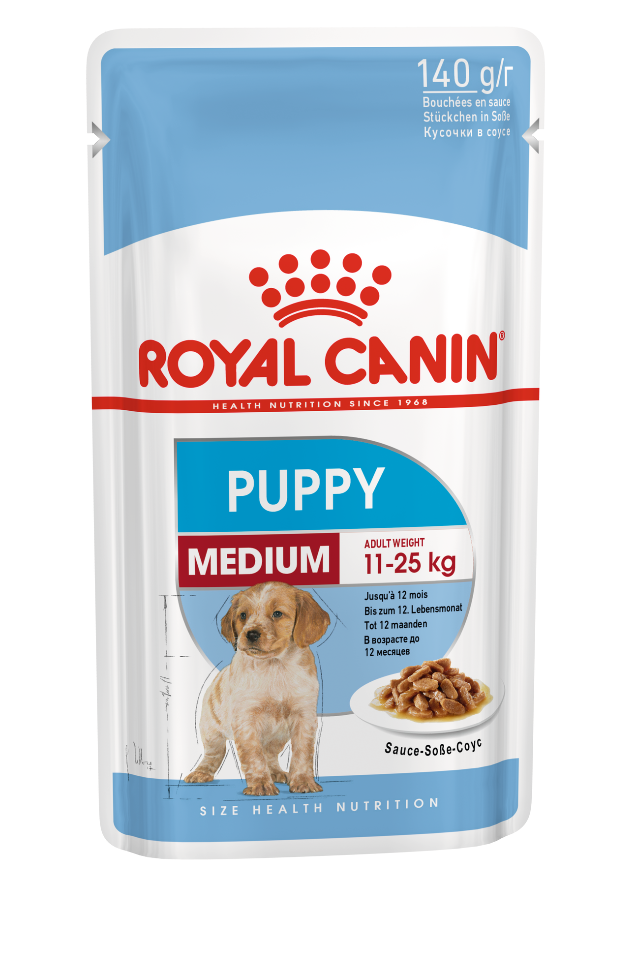 Паучи Royal Medium Puppy для щенков средних пород с 2 до 12 мес. в соусе