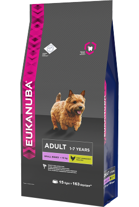 Корм Eukanuba Adult Small Breed для взрослых собак мелких пород с домашней птицей