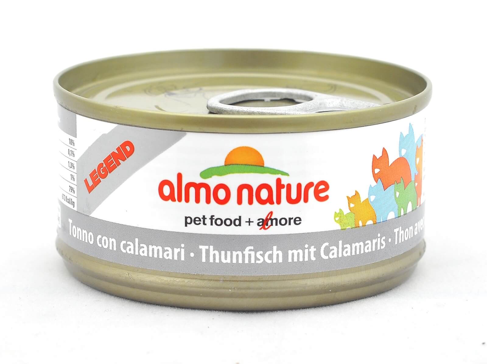 Консервы Almo Nature Legend 75% мяса для кошек с тунцом и кальмарами