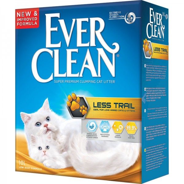 Комкующийся наполнитель Ever Clean Less Trail без ароматизатора, для длинношерстных кошек