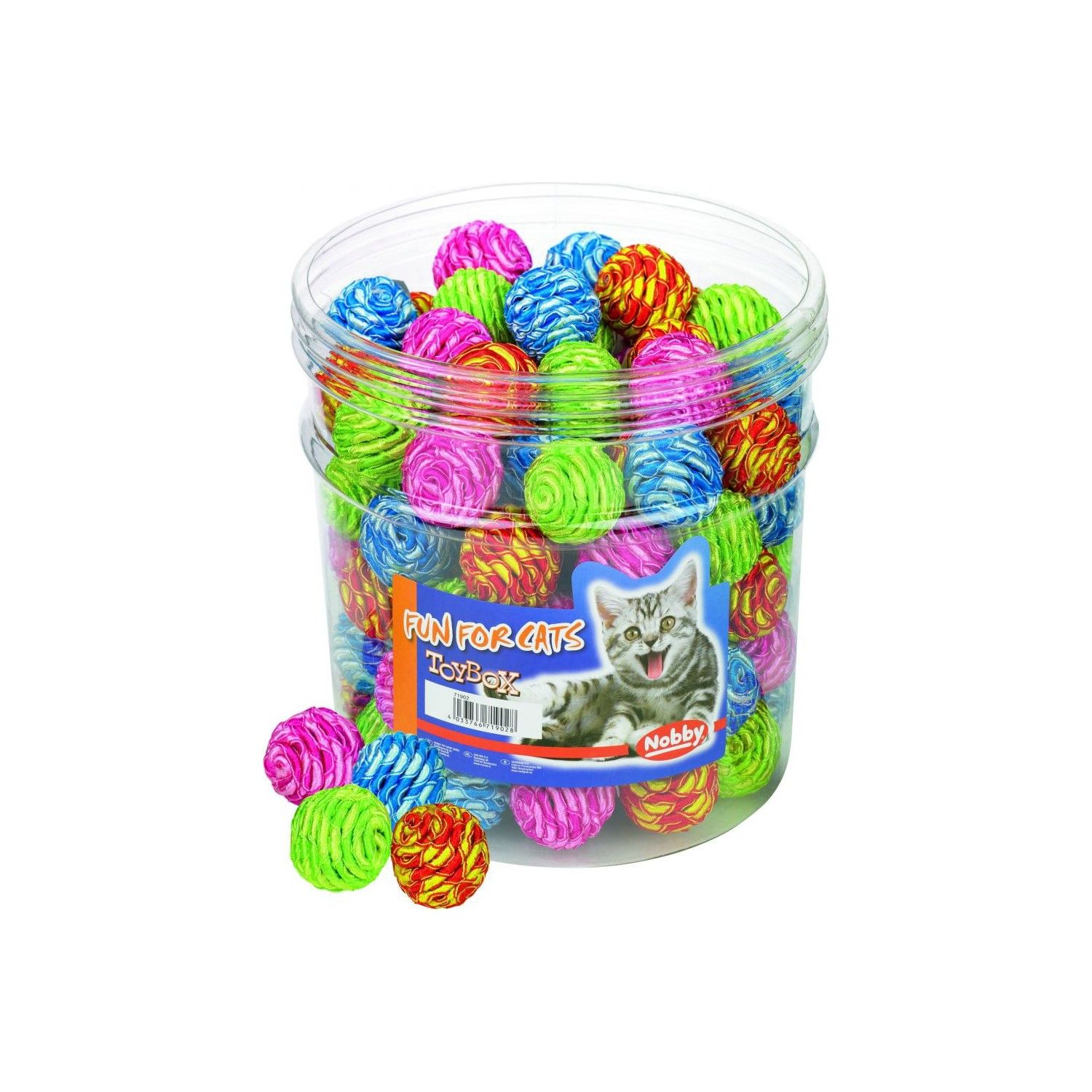 Игрушка Nobby мячик пёстрый для кошек (3,5 см)