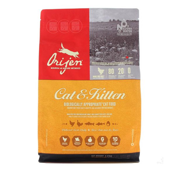 Корм Orijen Cat & Kitten для кошек всех возрастов с курицей