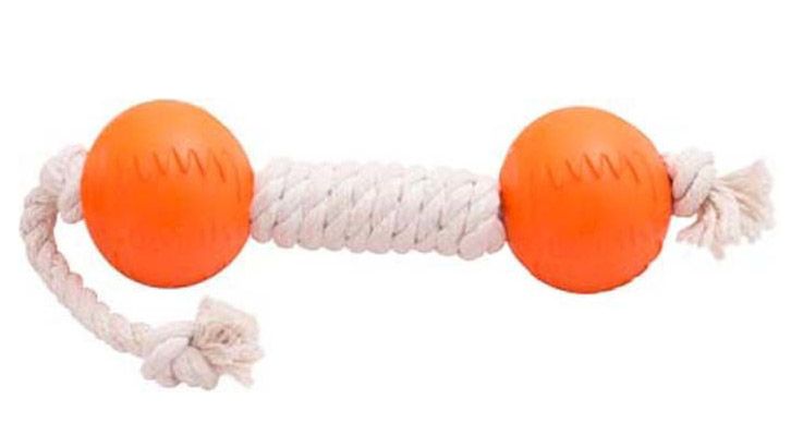 Гантель канатная большая Dental Knot white DogLike