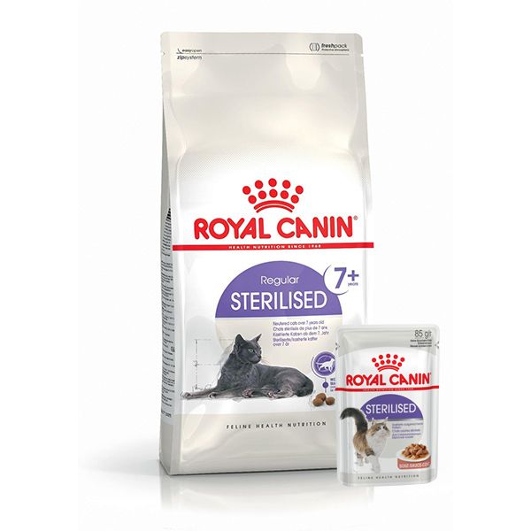 Комплект Royal Canin Sterilised 7+ для стерилизованных кошек старше 7 лет + пауч