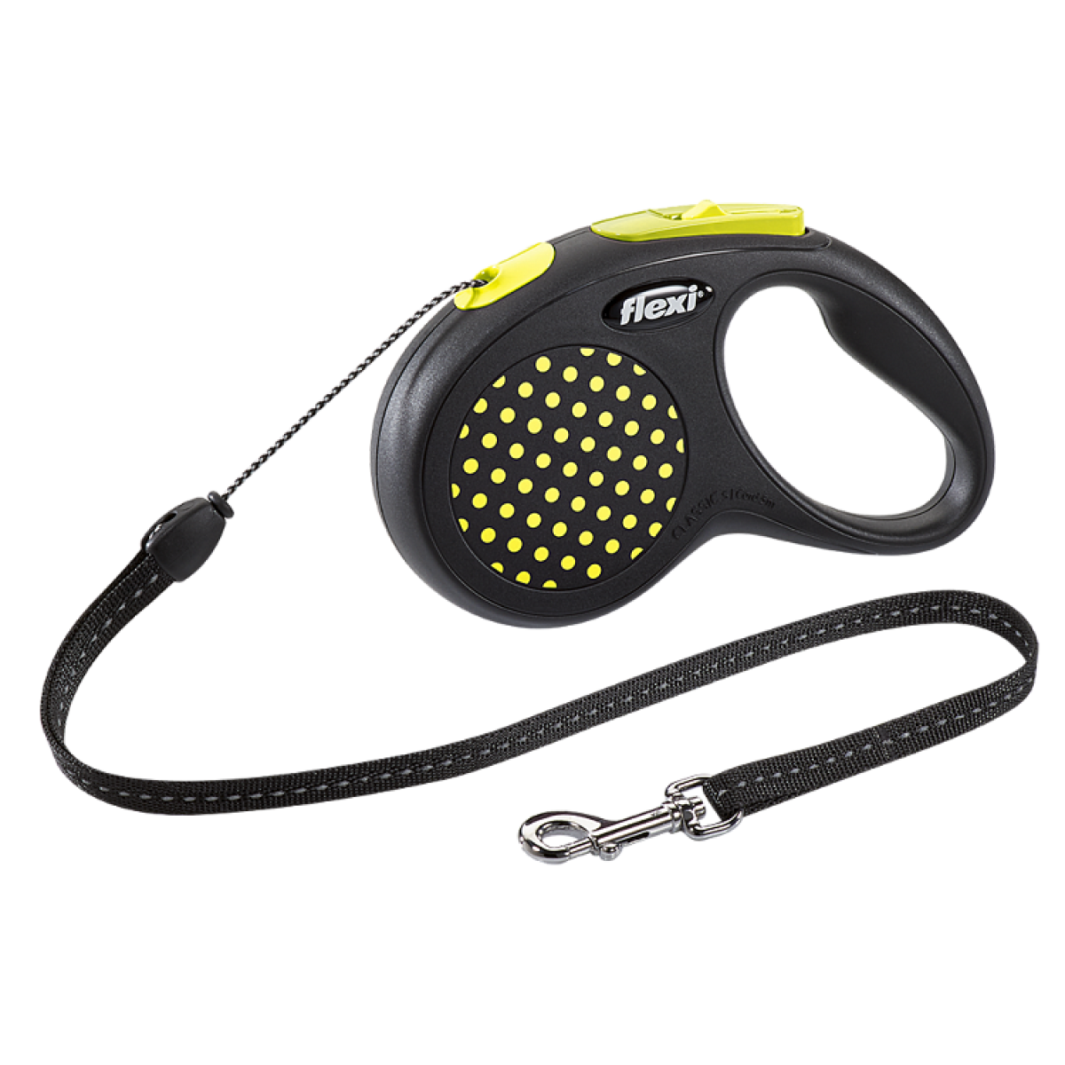 Рулетка-трос Flexi Design S Yellow 5 метров для собак до 12 кг