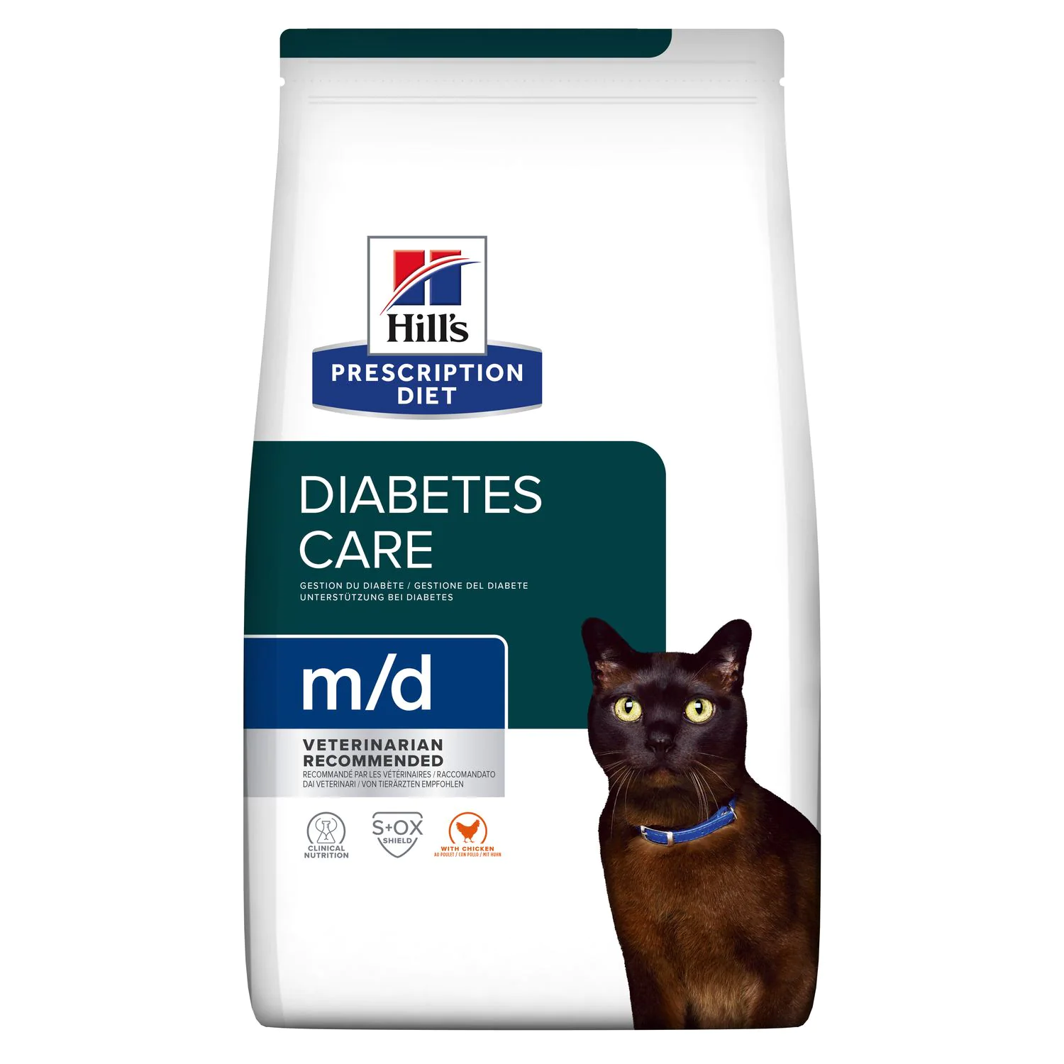 Корм Hill's Prescription Diet M/D Diabetes для кошек при сахарном диабете курицей