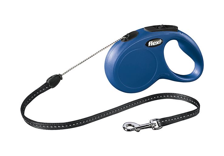 Рулетка-трос Flexi New Classic Small Blue 5 метров для собак до 12 кг